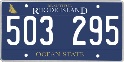 RI license plate 503295