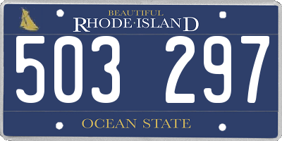 RI license plate 503297