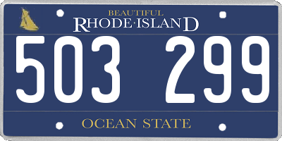 RI license plate 503299