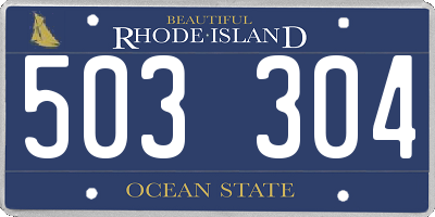 RI license plate 503304