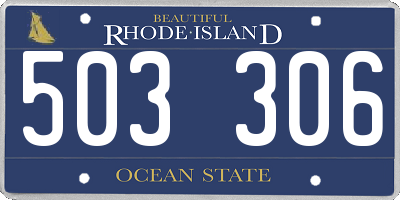 RI license plate 503306