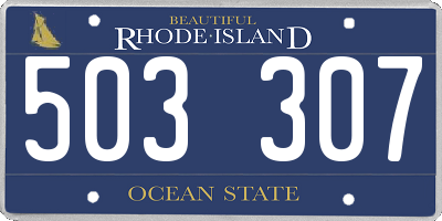 RI license plate 503307