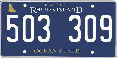 RI license plate 503309