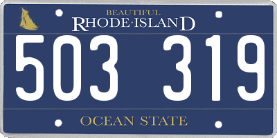 RI license plate 503319