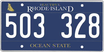 RI license plate 503328