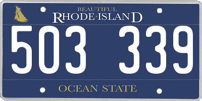 RI license plate 503339