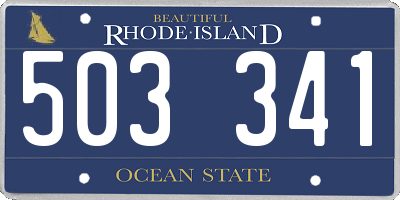 RI license plate 503341