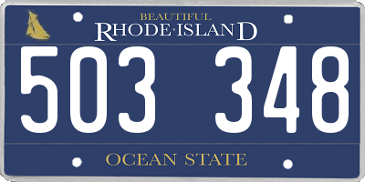 RI license plate 503348