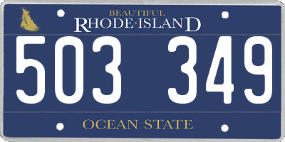 RI license plate 503349