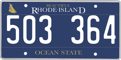 RI license plate 503364