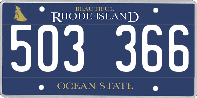RI license plate 503366