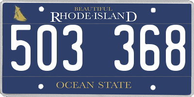 RI license plate 503368