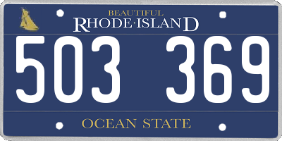 RI license plate 503369