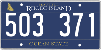 RI license plate 503371