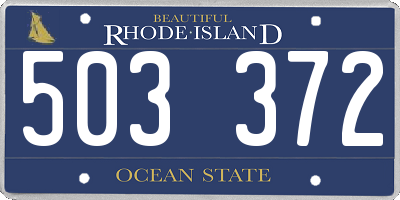 RI license plate 503372
