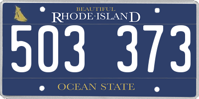 RI license plate 503373
