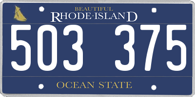 RI license plate 503375