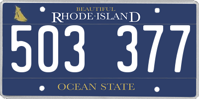 RI license plate 503377