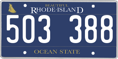 RI license plate 503388