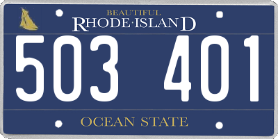 RI license plate 503401