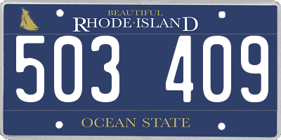RI license plate 503409