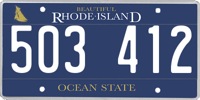 RI license plate 503412
