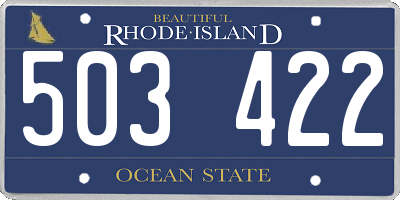 RI license plate 503422