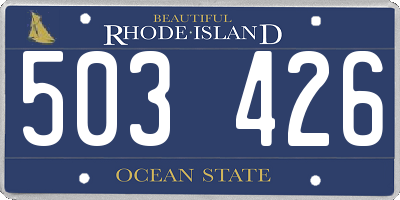 RI license plate 503426