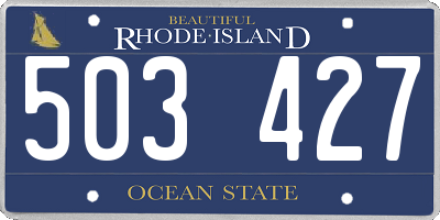RI license plate 503427