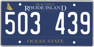RI license plate 503439