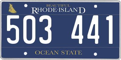 RI license plate 503441