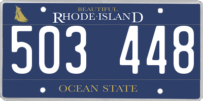 RI license plate 503448