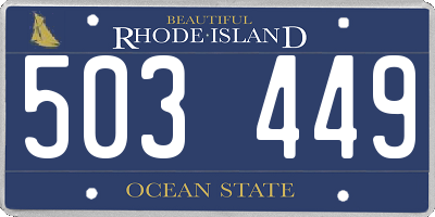 RI license plate 503449