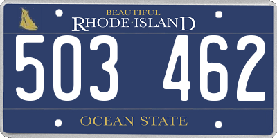 RI license plate 503462