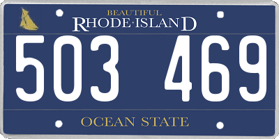 RI license plate 503469