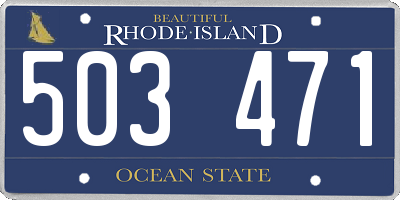 RI license plate 503471