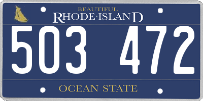 RI license plate 503472