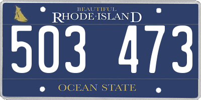 RI license plate 503473