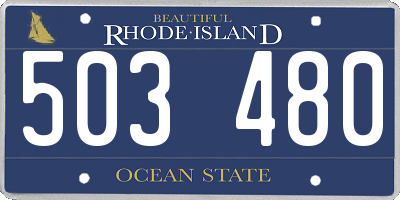 RI license plate 503480