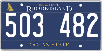 RI license plate 503482