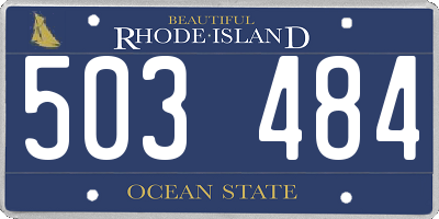 RI license plate 503484