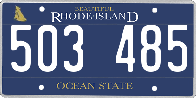 RI license plate 503485
