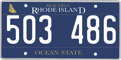 RI license plate 503486
