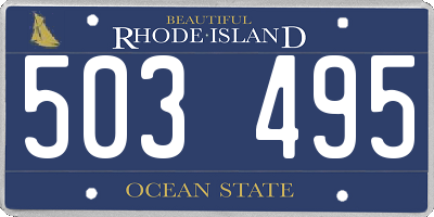 RI license plate 503495