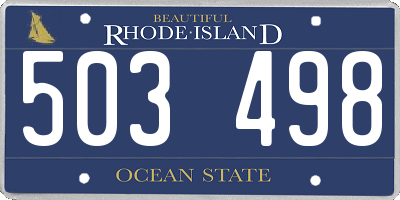 RI license plate 503498