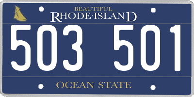 RI license plate 503501