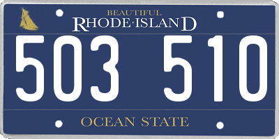 RI license plate 503510