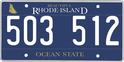 RI license plate 503512