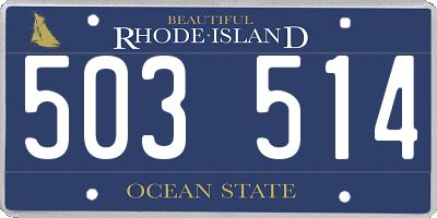 RI license plate 503514