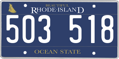 RI license plate 503518